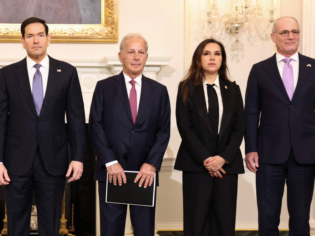 以色列、黎巴嫩及美國三方在華盛頓會談。（路透社）