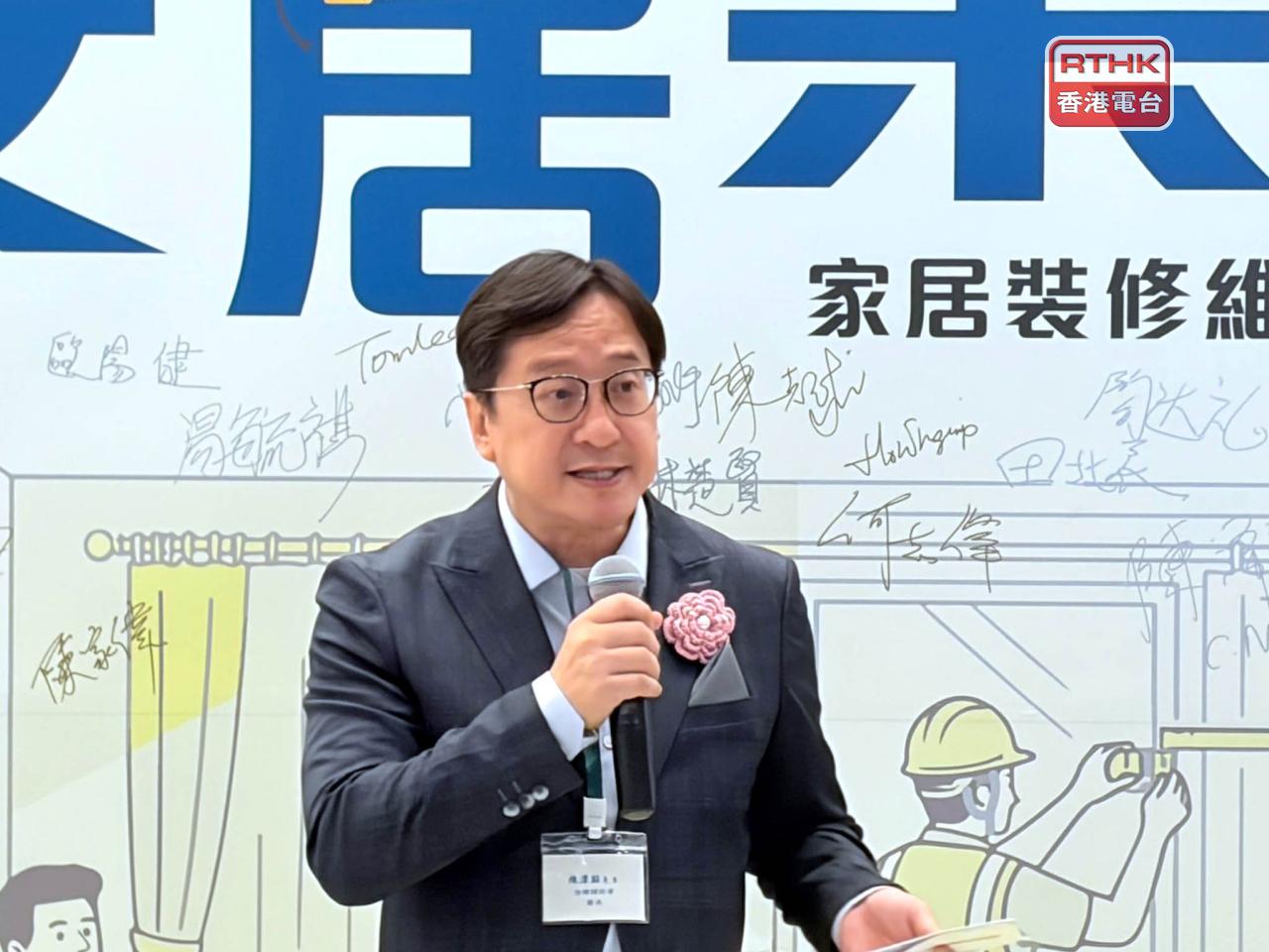 陳澤銘表示，工權會為工人爭取權益，與法援署的意念相符。（鄧鈞尤攝）