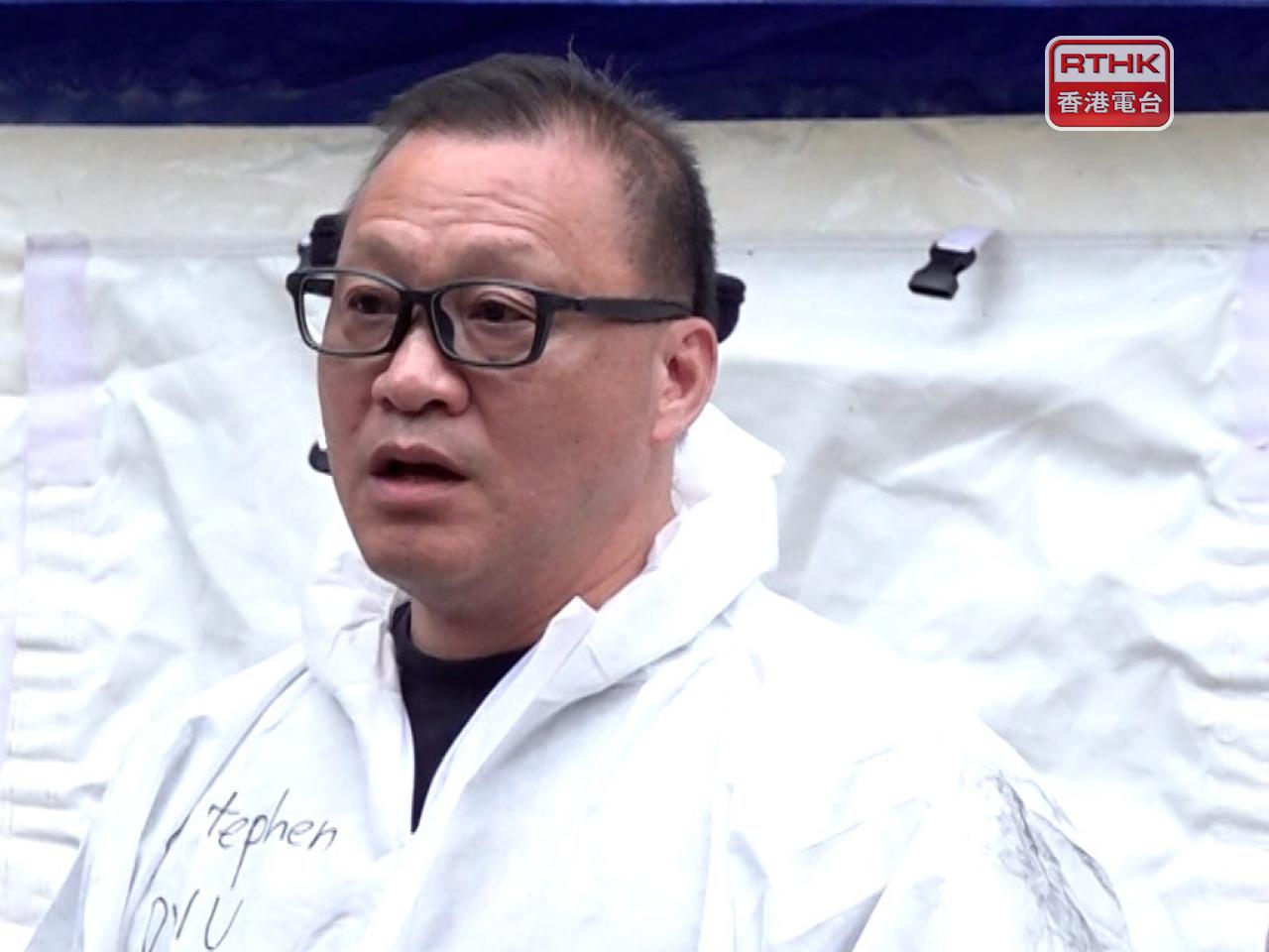 鄭嘉俊作供說，辨認組人員已搜尋火場幾乎每一寸地方，只要找到相信是遺骸的物質，都會照樣收集作檢驗。（港台圖片）