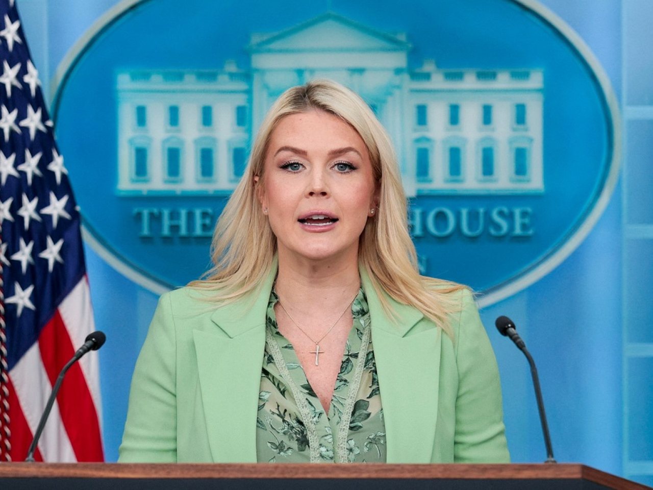 White House Press Secretary Karoline Leavitt told reporters, "We feel good about the prospects of a deal." Photo: Reuters