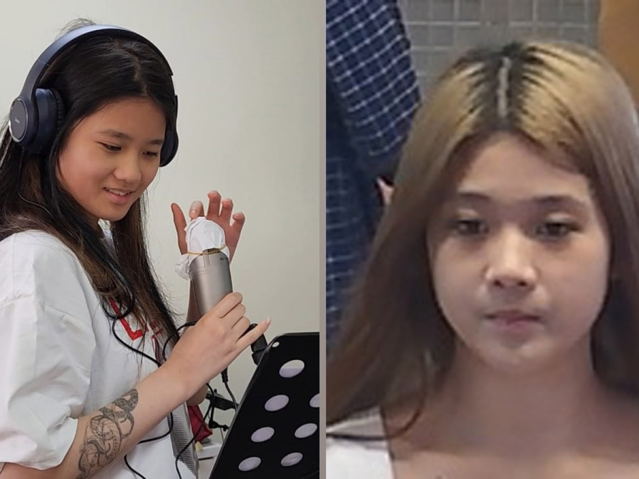 失蹤女童身高約1.68米，體重約50公斤，瘦身材，圓面型，黃皮膚，蓄長金髮及右前臂有紋身。（政府新聞處）