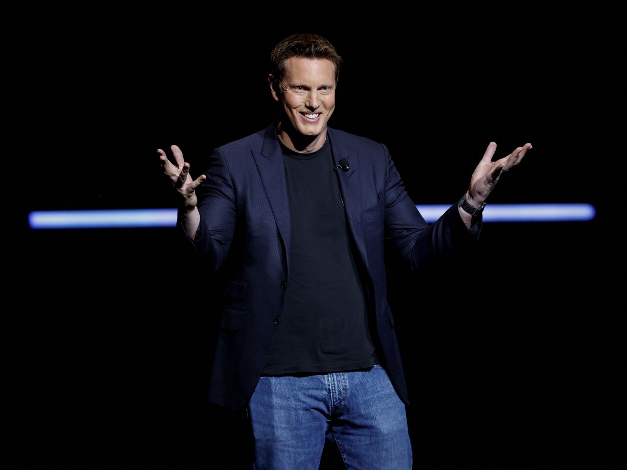 Paramount Skydance chief executive David Ellison promised a sceptical CinemaCon audience that the new uber studio would make 30 films a year. Photo: Reuters