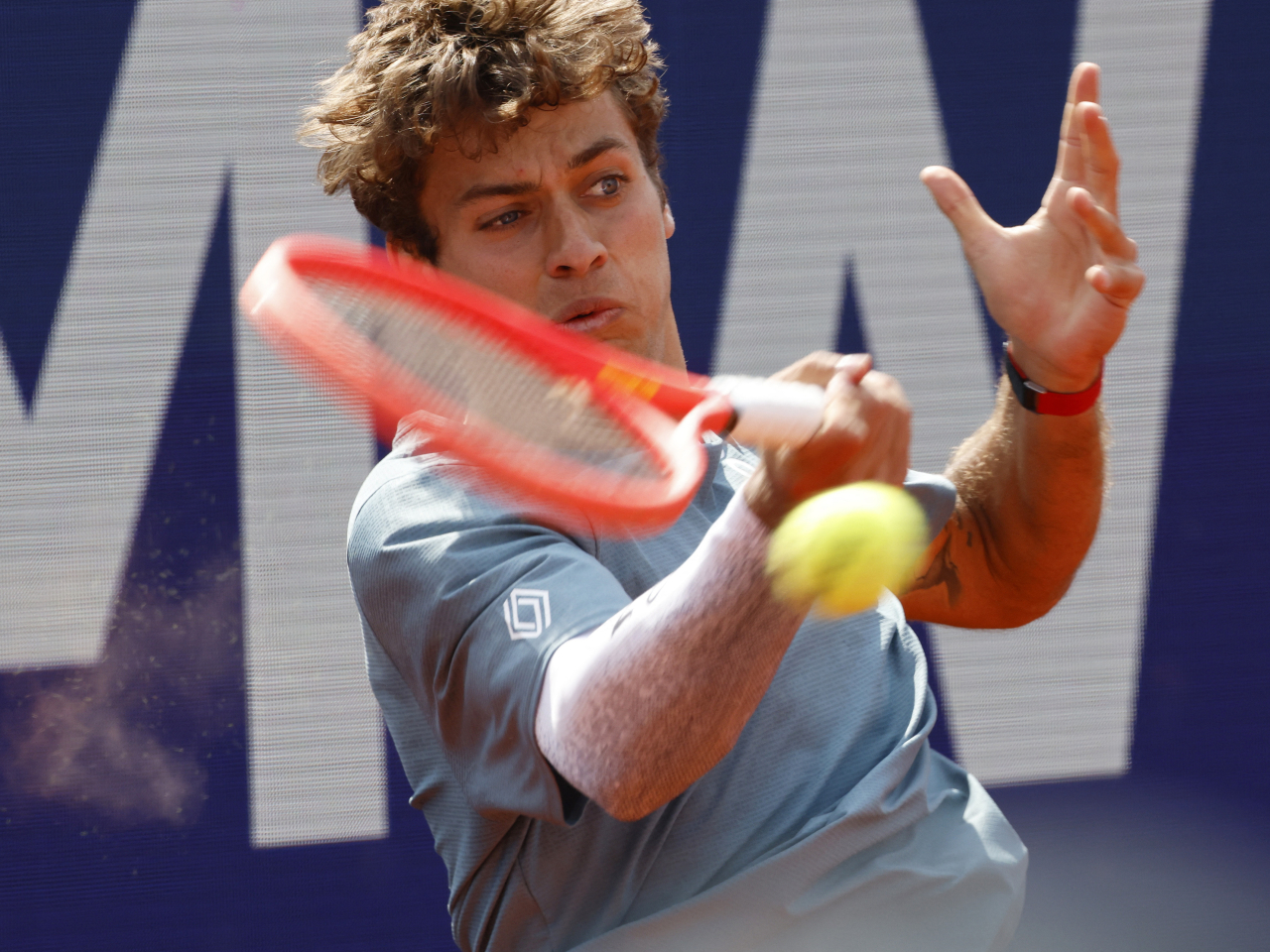 The 23-year-old's blistering performance put paid to Zverev's hopes for a record fourth title on the red dirt in Munich. Photo: Reuters
