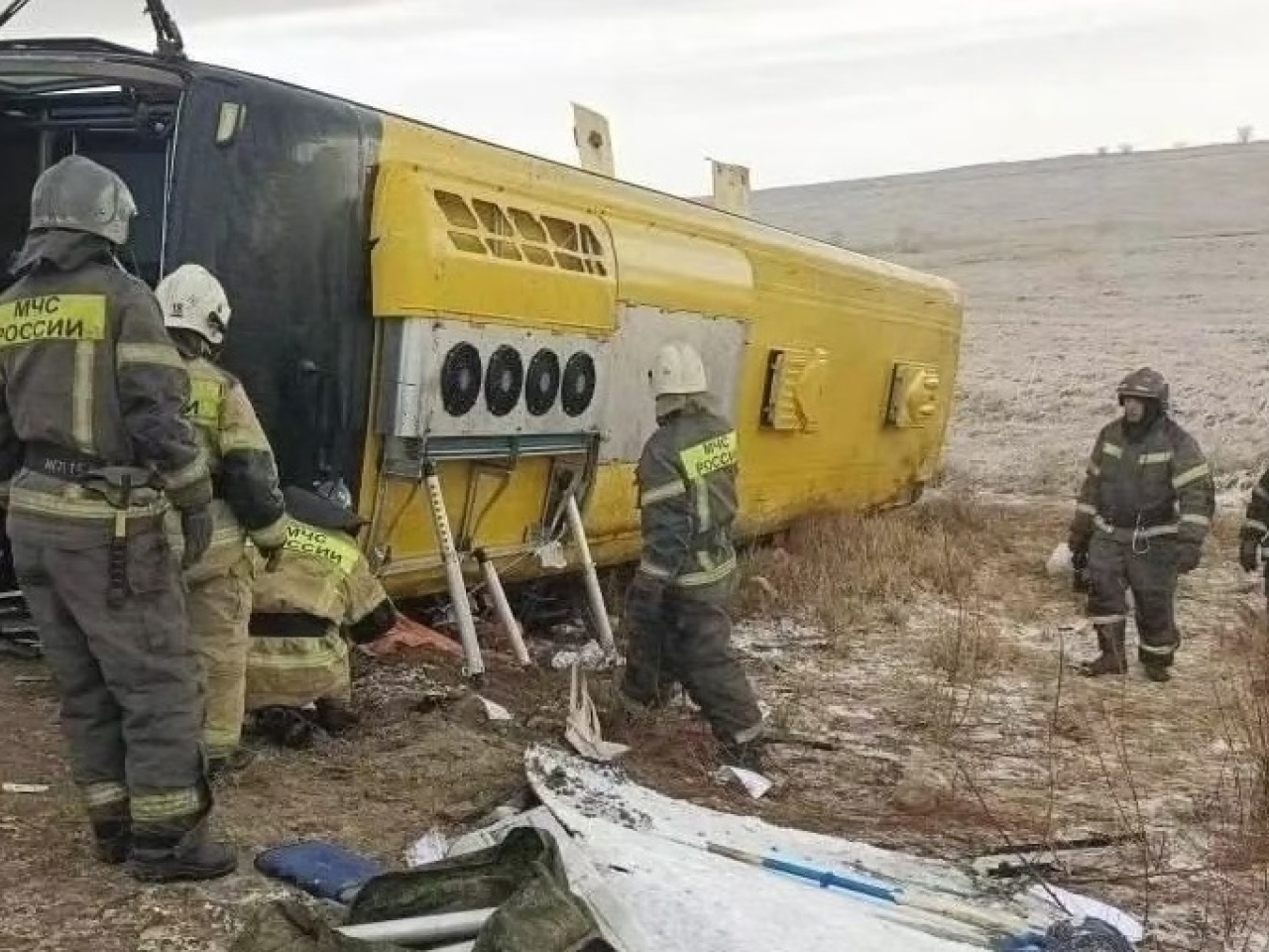 新華社報道，涉事巴士昨日在內蒙古自治區滿洲里市啟程，原定前往俄羅斯的赤塔市。（央視截圖）