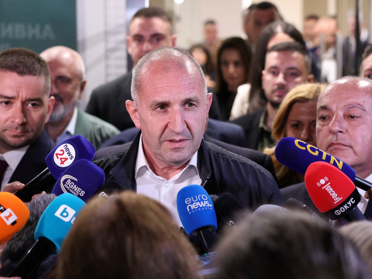 Former president Rumen Radev's Progressive Bulgaria grouping has reportedly won an absolute majority of at least 129 seats in the 240-seat parliament. Photo: Reuters