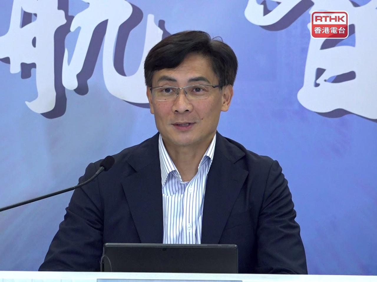 莫永昌表示，會繼續進行超前準備，加強預警，做好防洪工作，推展防洪基建。（彭冠中攝）