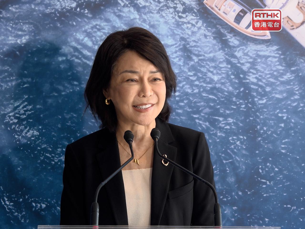 機管局行政總裁張李佳蕙表示，機管局今次邀請全球投資者提交意向書，是推展SKYTOPIA發展的另一重要歷程。(梁禎祥攝)