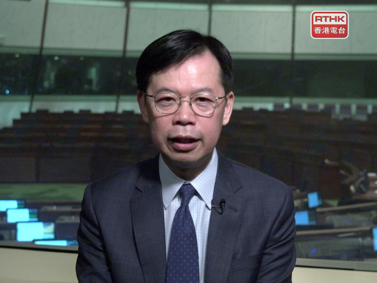 陳振英表示，內會下已成立對接國家十五五規劃的小組委員會，並會轉換成與政府做好首份五年規劃的小組。（港台圖片）