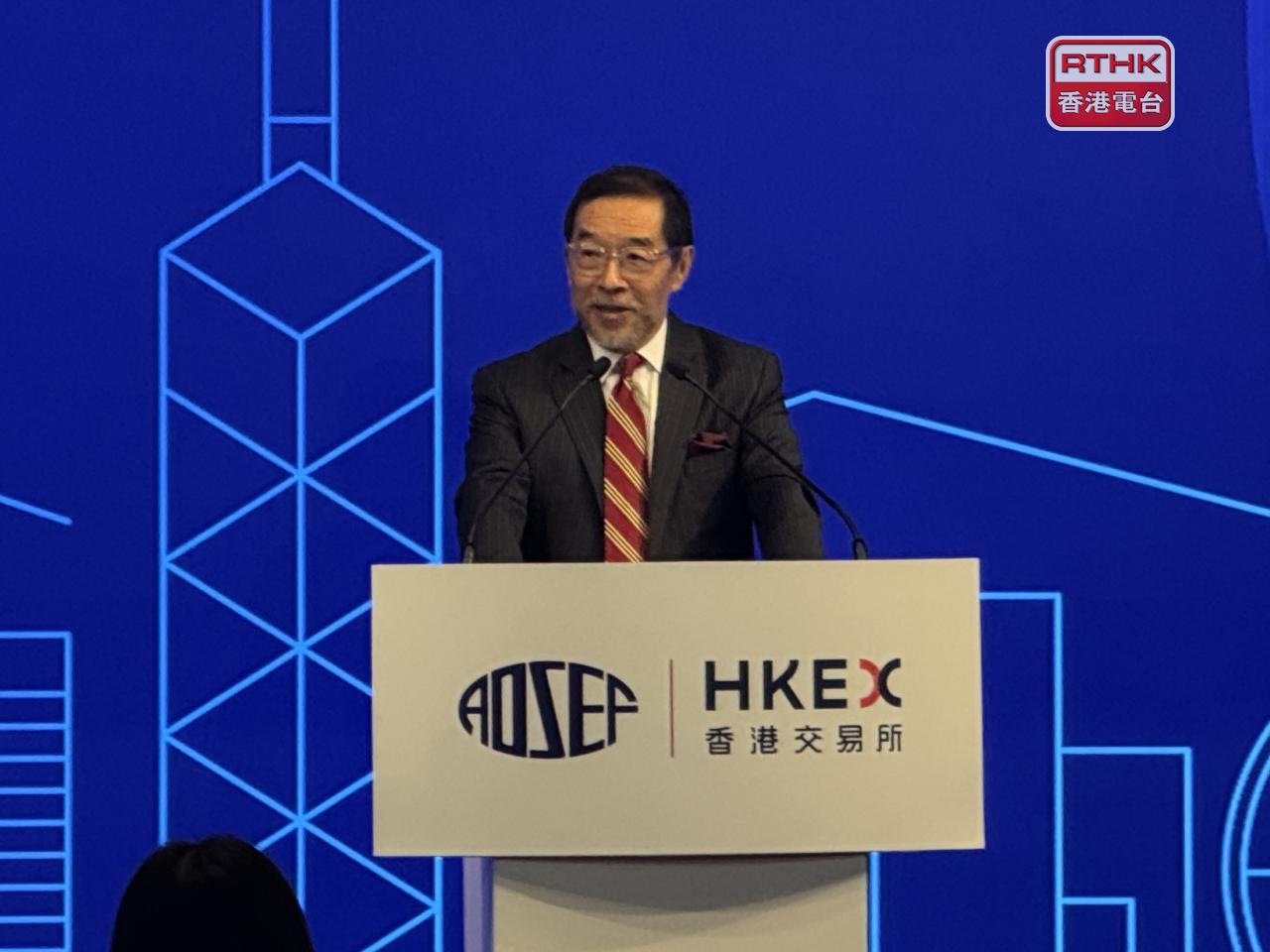 唐家成相信交易所加強合作將加快區內經濟增長，吸引更多全球資金。（趙嘉駿攝）