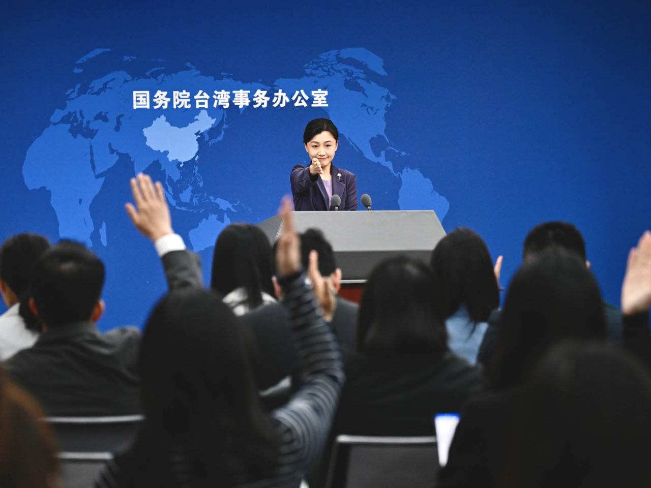 張晗說台灣是中國的一部分，從來不是一個國家，亦不可能成為一個國家，根本不存在所謂的主權。（新華社資料圖片）