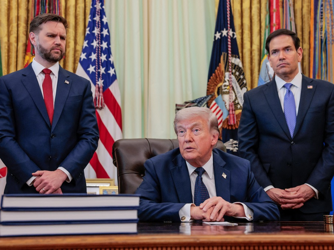 US President Donald Trump told reporters at the Oval Office: "a nuclear weapon should never be allowed to be used by anybody." Photo: Reuters