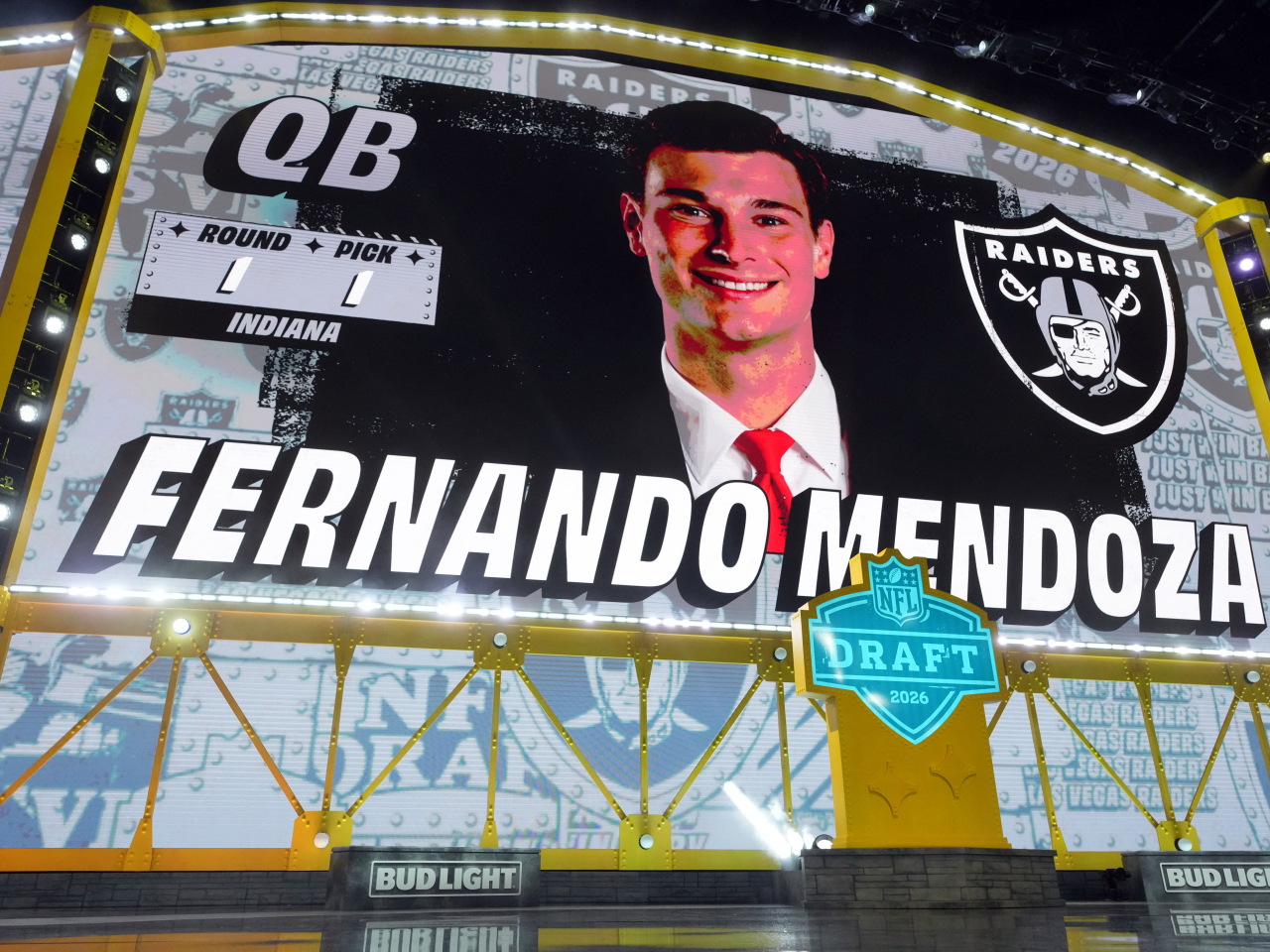 The 22-year-old quarterback joins the Las Vegas Raiders after leading Indiana University to a maiden national championship in January. Photo: Reuters