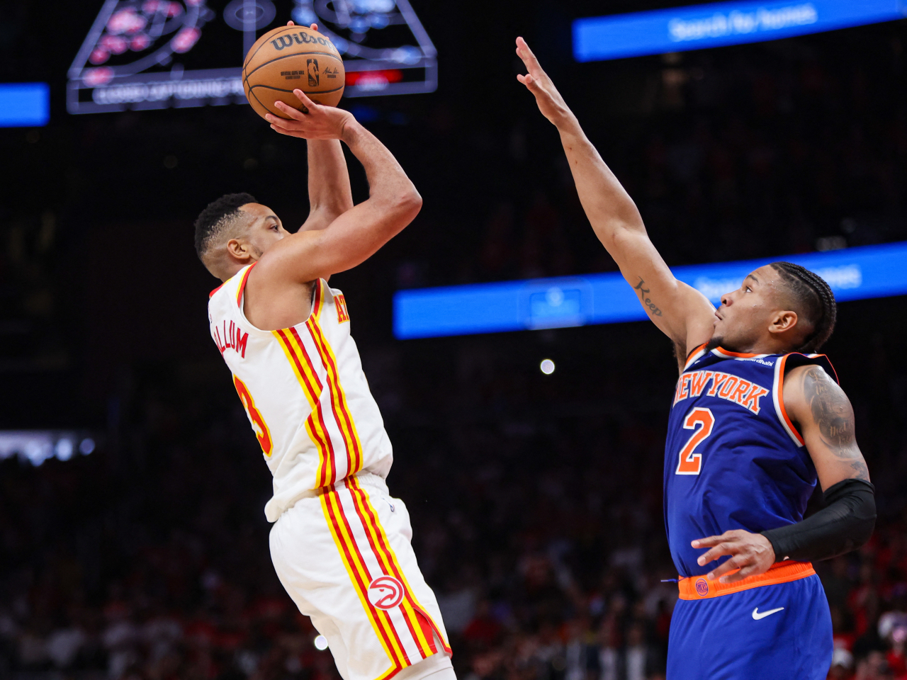 CJ McCollum drained the game-winning shot to sink New York for the second straight game. Photo: Reuters
