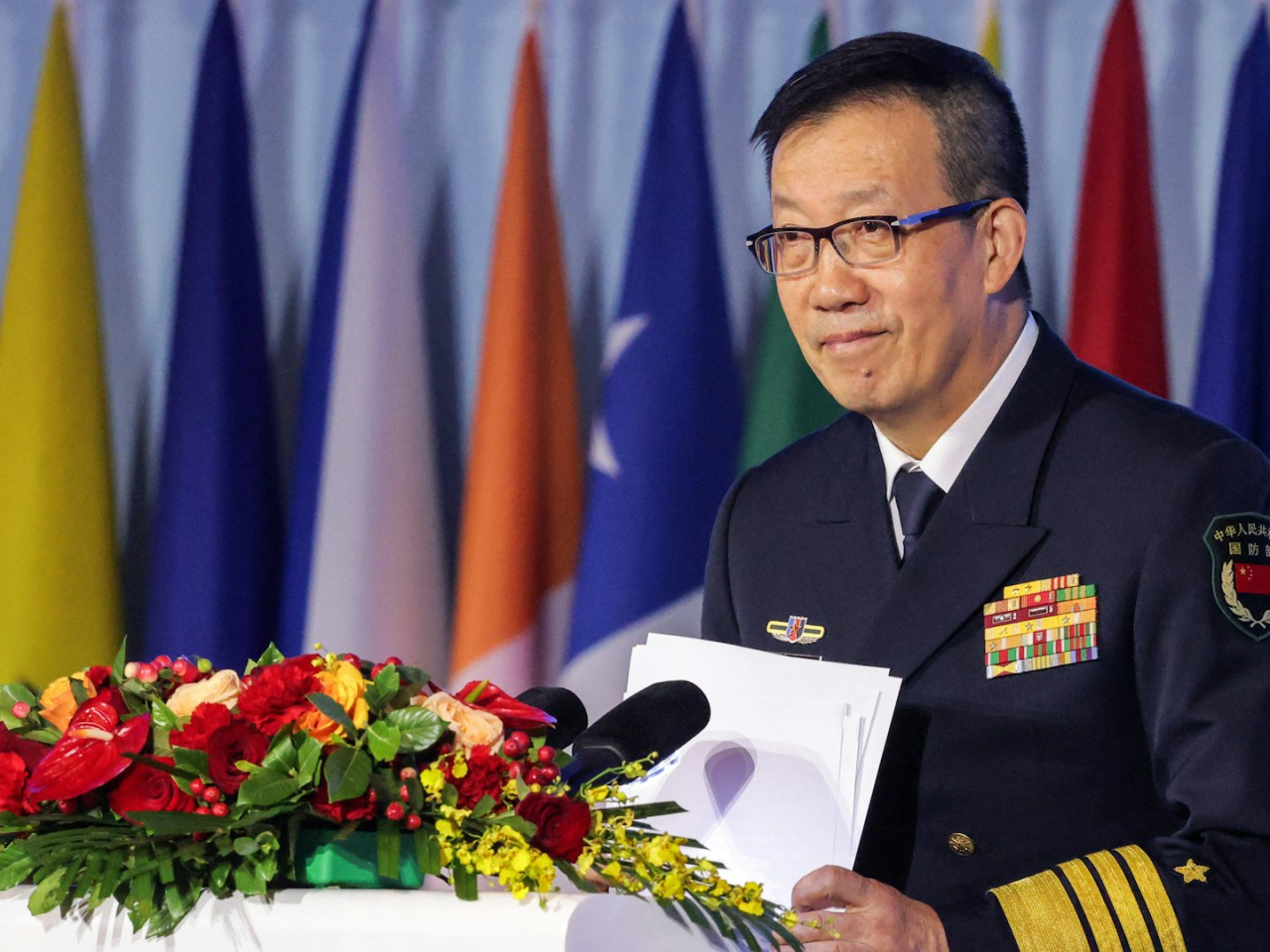 董軍（圖）應邀訪問俄羅斯，期間與俄羅斯國防部長別洛烏索夫會談。（路透社資料圖片）