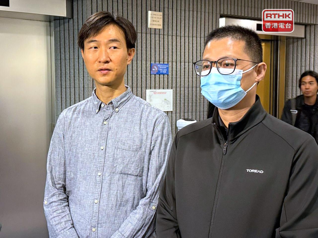 The father (right) hopes the Medical Council could handle the case fairly. Photo: RTHK