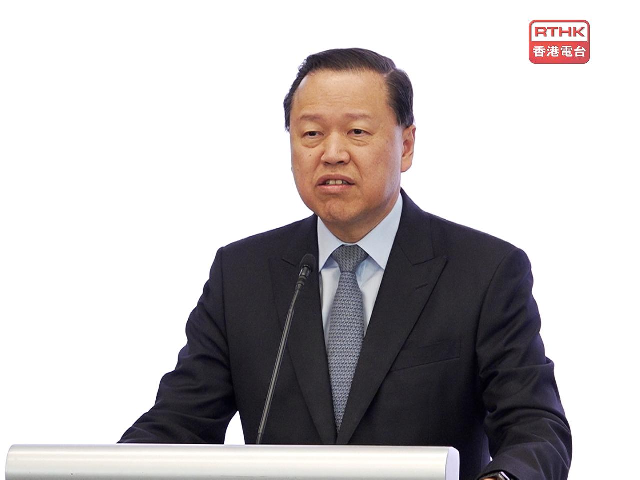 雷添良尊重梅彥昌以個人理由辭任城大校長，衷心感謝對方為香港高等教育作出的貢獻。（港台圖片）