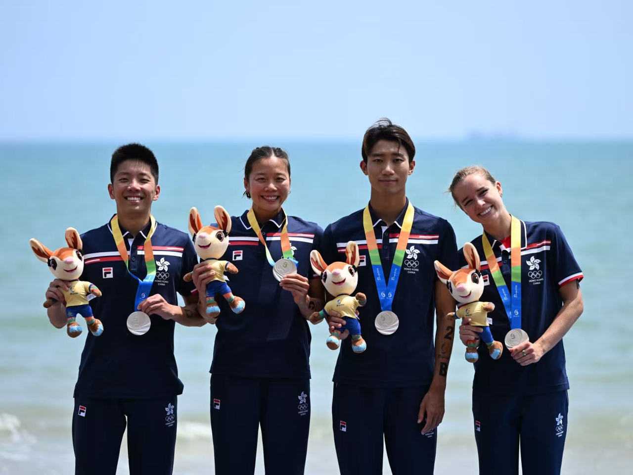 The SAR team finished 51 seconds behind the national team to win silver. Photo courtesy of Sports Federation and Olympic Committee of Hong Kong, China