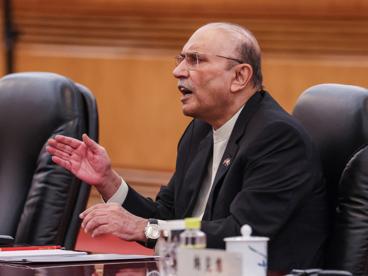 巴基斯坦總統扎爾達里上星期六起訪華7日。（法新社資料圖片）