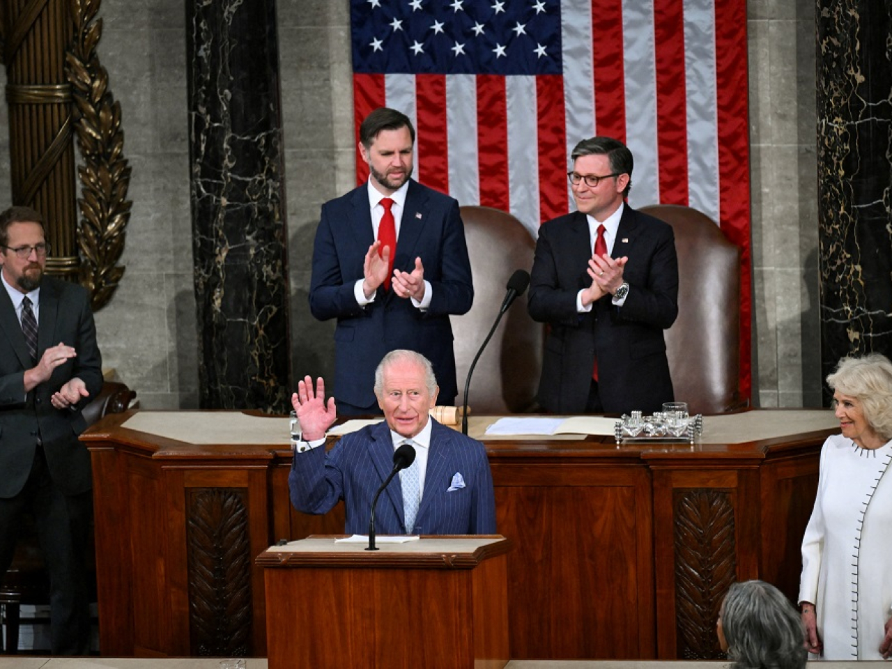 Britain's King Charles stressed the historic ties between the two nations, saying their partnership was "born out of dispute, but no less strong for it." Photo: Reuters