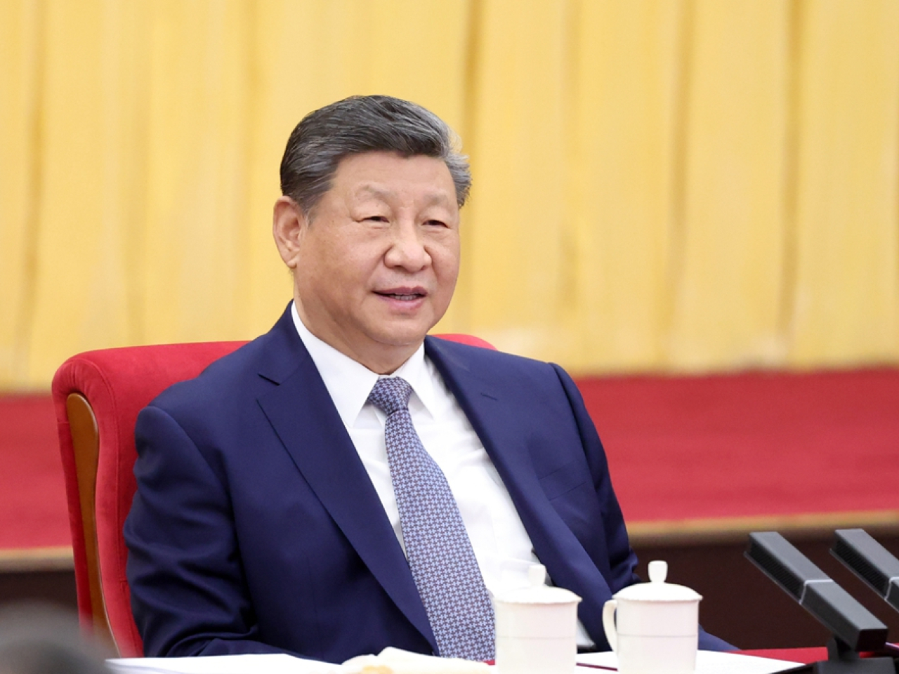 習近平主持中共中央政治局集體學習。（新華社資料圖片）