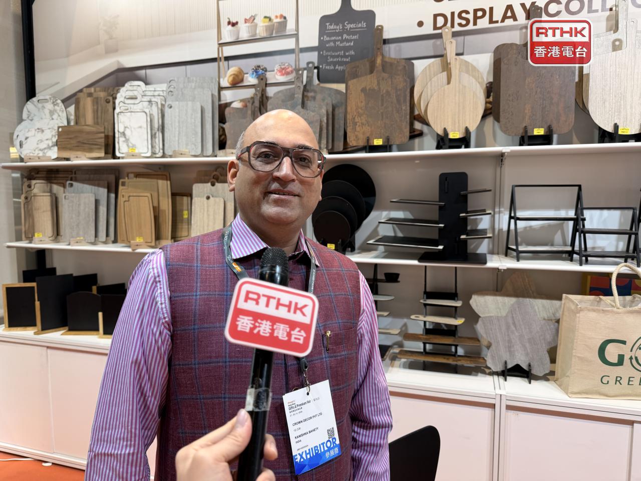 Knishka Bahety, chief executive of Indian decoration and kitchenware firm, Crown Decor, hopes to tap into the mainland market, partly because of its growing emphasis on sustainability. Photo: RTHK