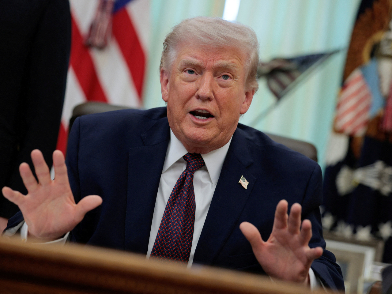 特朗普說他在通話中建議烏克蘭戰事稍為停火。（路透社資料圖片）