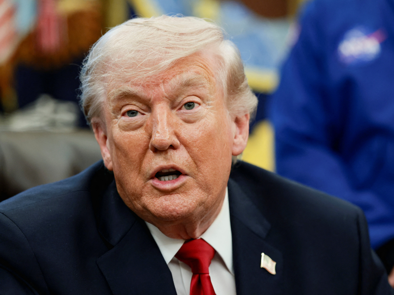 特朗普說目前雙方談判，已經取得一些進展。（路透社）