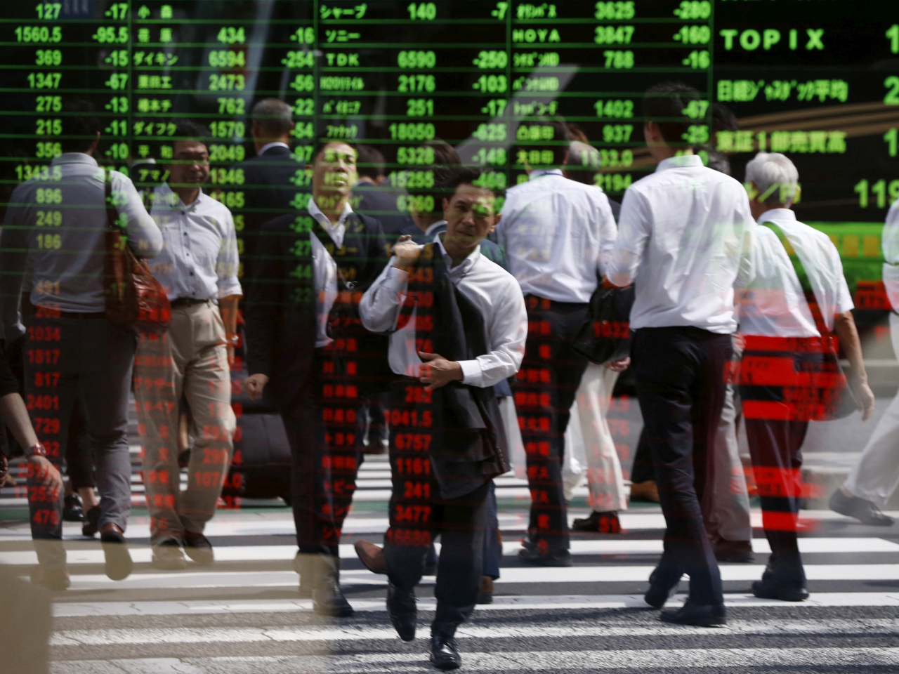 The Nikkei Stock Average opened down 432 points, or 0.72 percent, at 59,484 in Tokyo on Thursday. Photo: Reuters