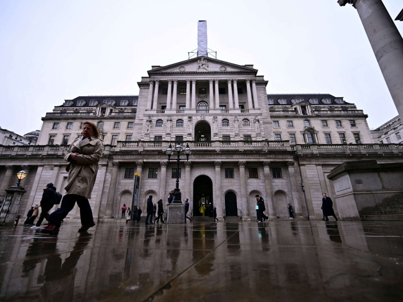 英倫銀行一如市場預期，維持指標利率於3.75厘不變。（法新社資料圖片）