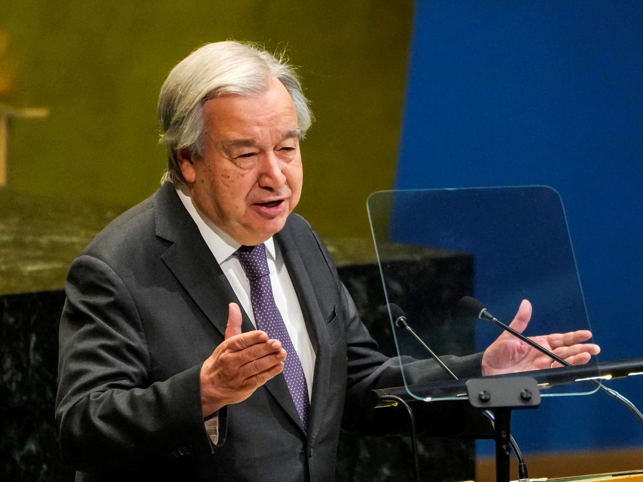 古特雷斯又指如果海峽關閉至年底，全球經濟增長率將降至2%。 （路透社資料圖片）