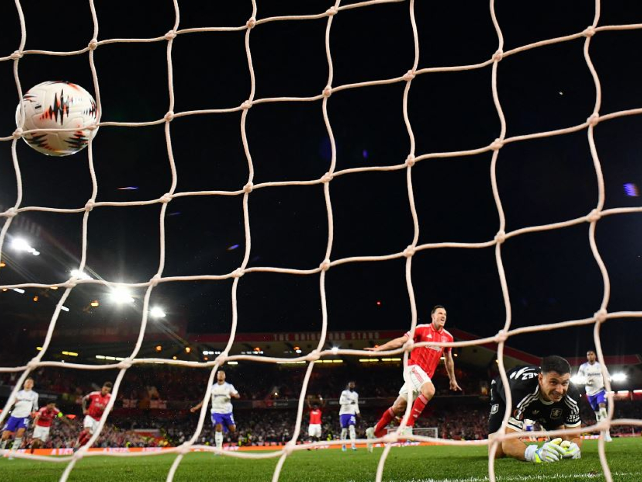 Chris Wood's penalty was the difference between Midlands rivals Nottingham Forest and Aston Villa. Photo: Reuters