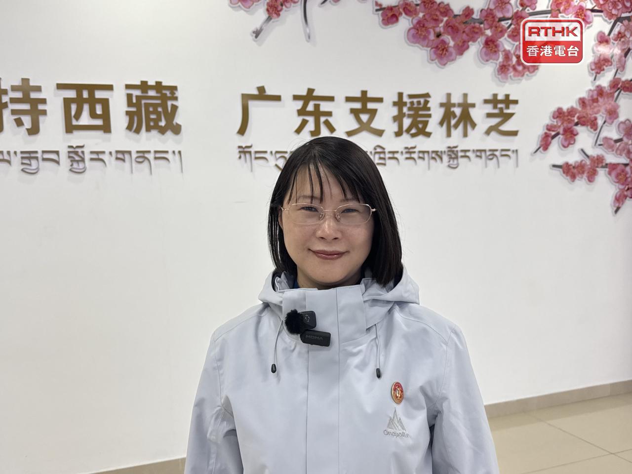 沈少青說，歡迎粵港澳三地企業到林芝考察。（陳曉筠攝）