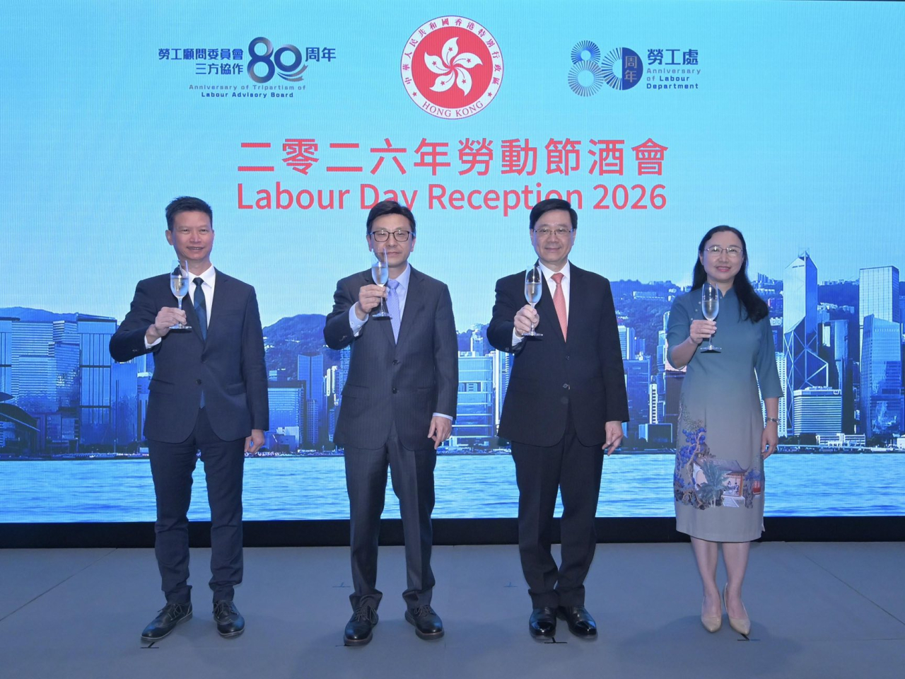孫玉菡指，保障勞工權益永遠都是進行式，政府將會繼續全方位支援和改善勞工待遇。（勞工及福利局社交網站圖片）