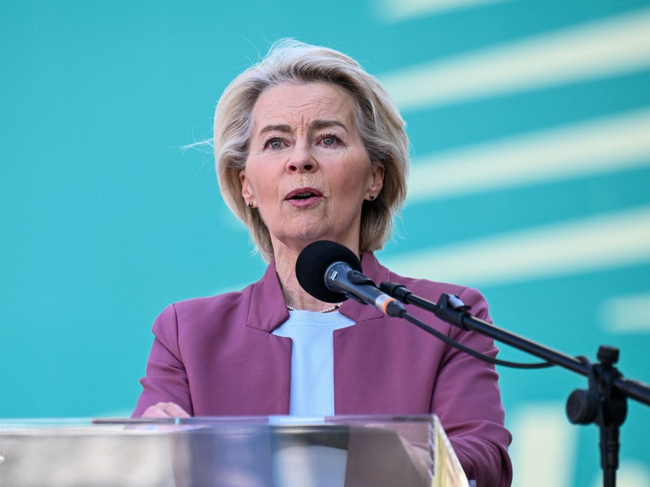 European Commission chief Ursula von der Leyen wrote on X that as of Friday, European companies "are gaining access to new markets." File photo: Reuters
