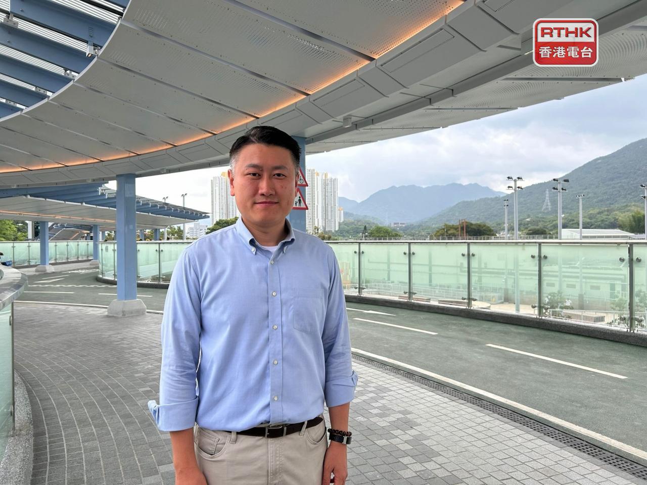 姚銘表示，繞道可以紓緩區內交通擠塞，節省上水粉嶺居民出行時間，不少居民都表示歡迎和期待。（林漢山攝）
