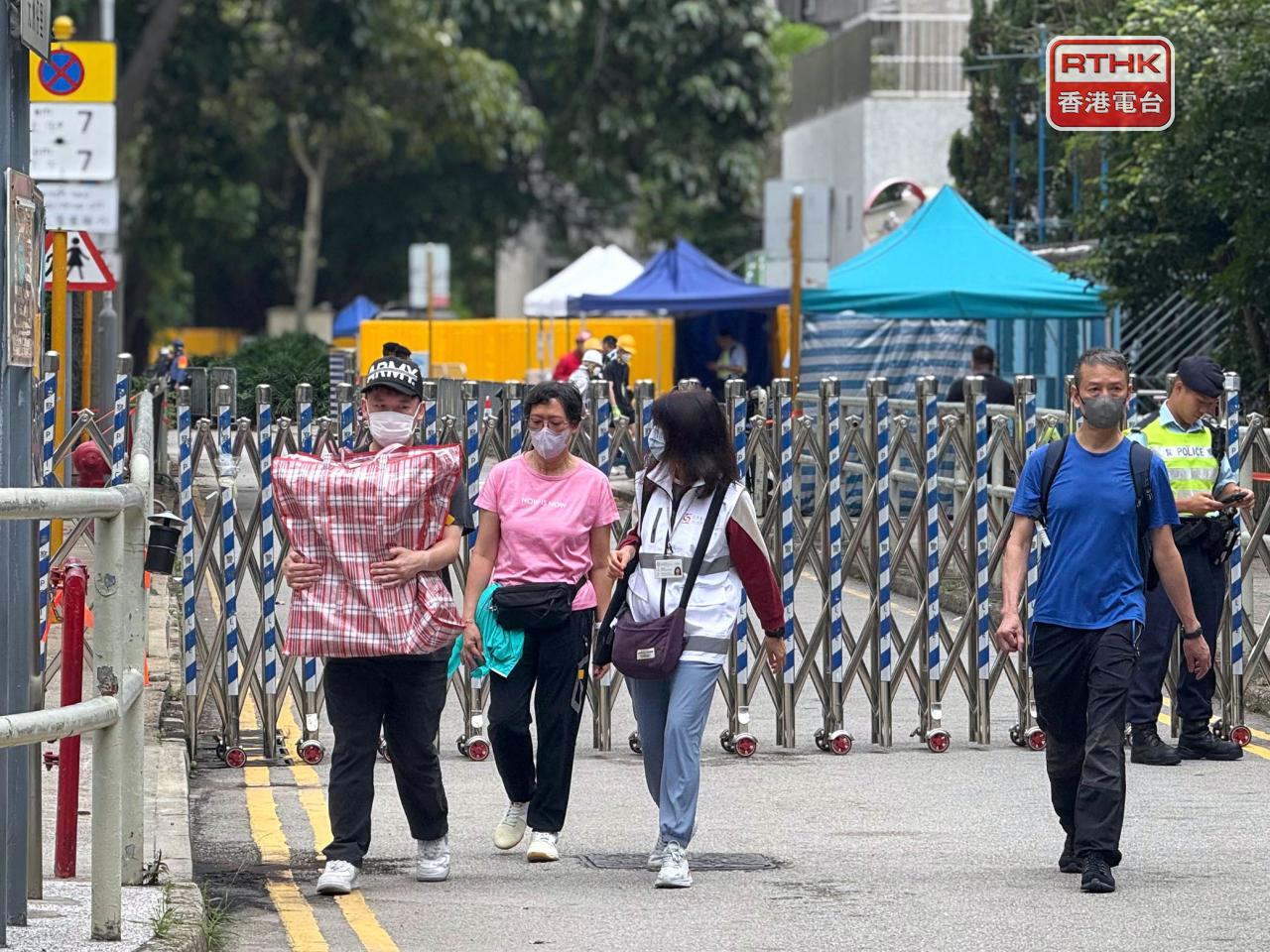 The first round of homecomings for Wang Fuk Court residents concluded on Monday. Photo: RTHK