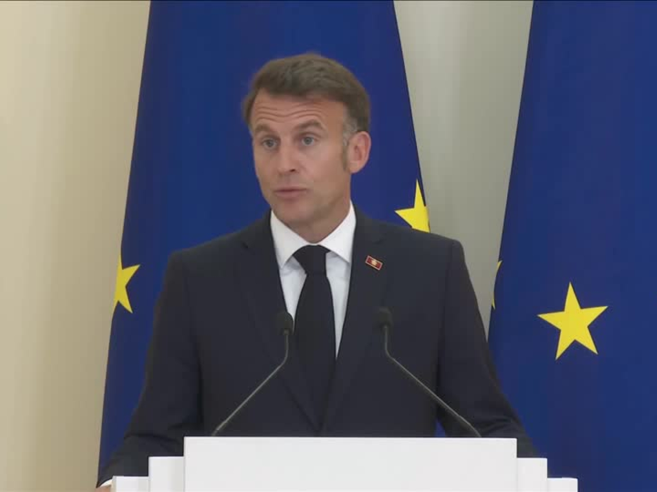 French President Emmanuel Macron says if the US does not play ball, then all options are on the table, including the use of the EU's anti-coercion instrument. Photo: Reuters