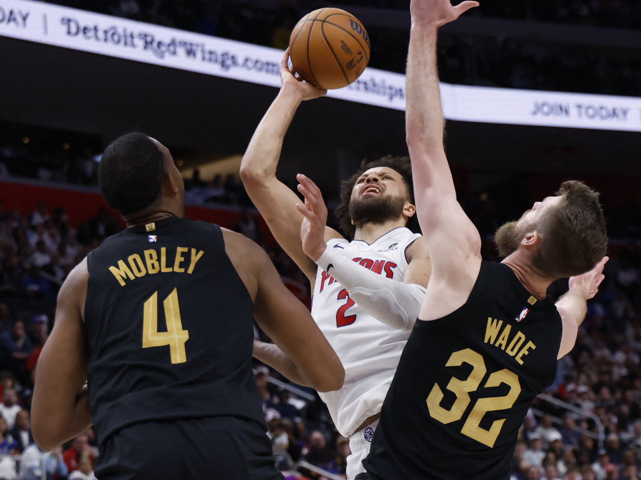 The Pistons drew first blood over the Cavaliers behind a 23 point effort from Cade Cunningham. Photo: Reuters