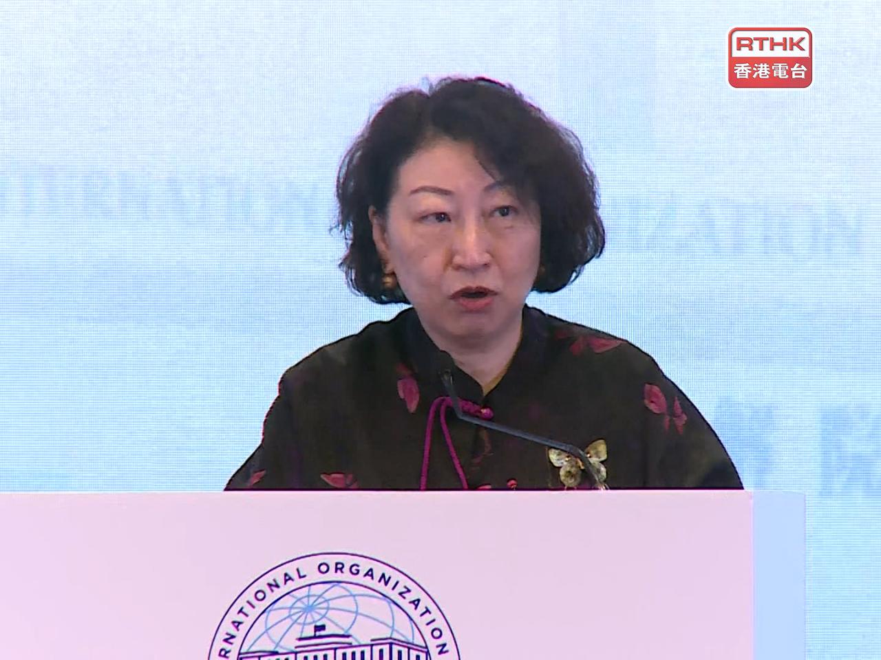 Teresa Cheng says the maritime deal between the Singaporean and Chineses parties showed the effectiveness of mediation in complex maritime disputes. Photo: RTHK