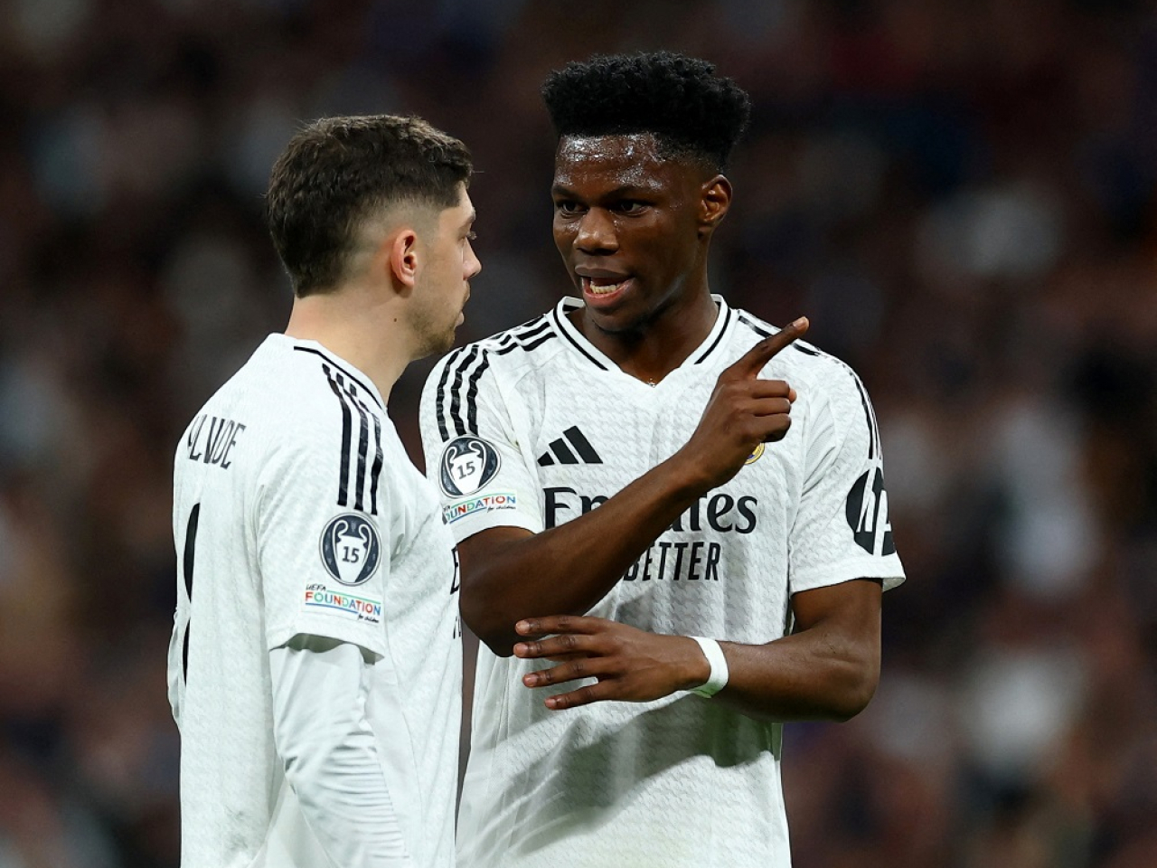 Real Madrid's Federico Valverde and Aurelien Tchouameni had a row on Wednesday that continued on Thursday and left Valverde needing stitches to his face. File photo: Reuters