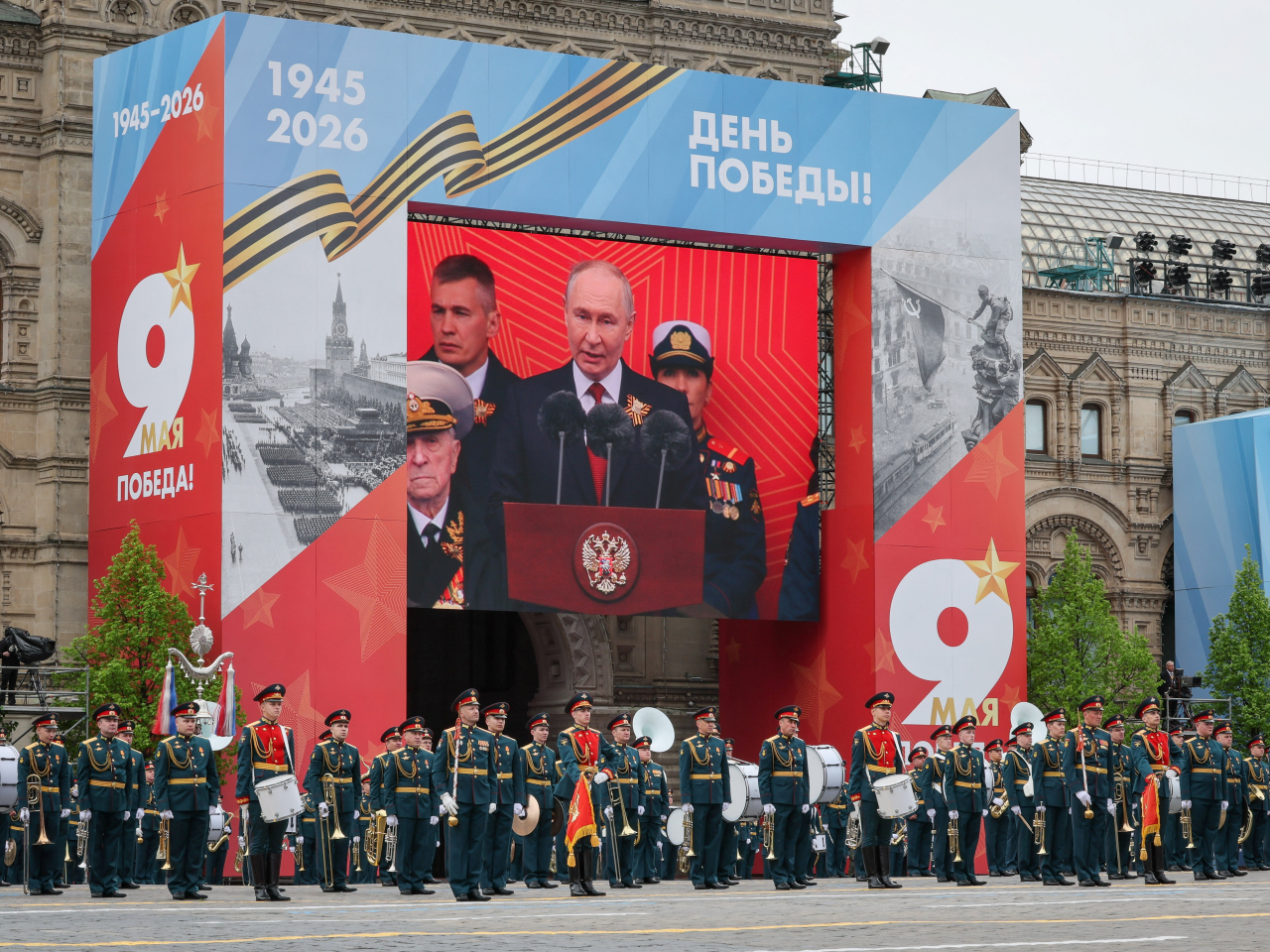 俄羅斯舉行紀念衛國戰爭勝利81周年閱兵儀式，普京表示俄羅斯全國上下團結一致，每人都在為勝利作出貢獻。（路透社）