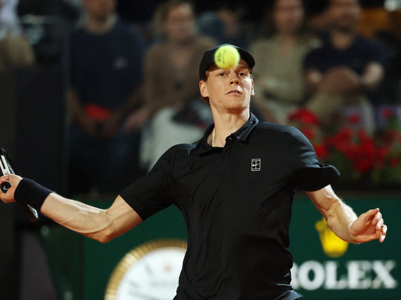 The World No. 1 delighted fans in the packed centre court stands with a predictably dominant display which left Austria's Ofner little room to breathe. Photo: Reuters