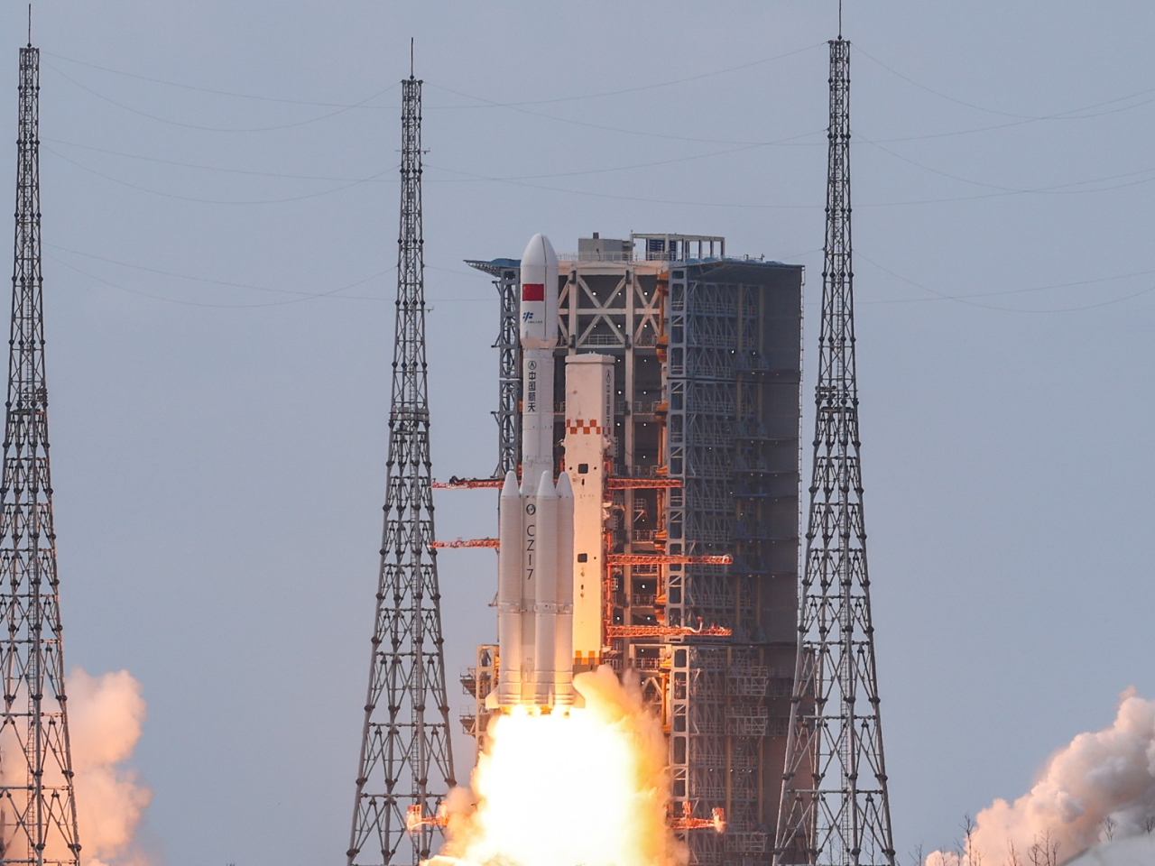 Tianzhou-10 blasted off at 8:14 am from Wenchang Spacecraft Launch Site in Hainan Province. Photo: Xinhua
