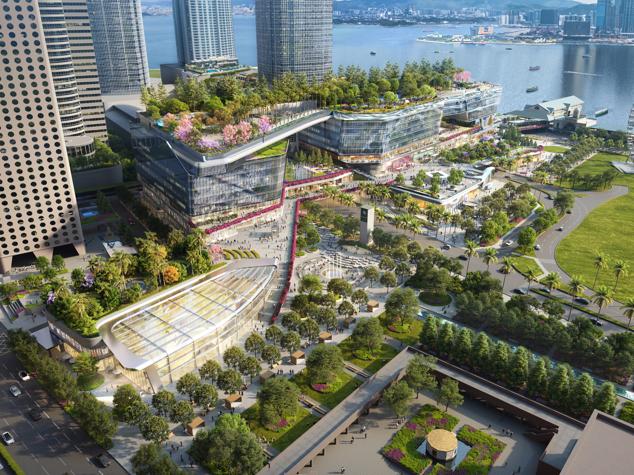 恒地與滙豐及恒生簽訂香港首筆生物多樣性貸款，提升中環新海濱項目生物多樣性。（公司提供）
