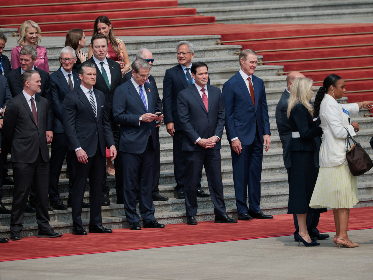 Tim Cook, Elon Musk and Jensen Huang are part of the US contingent visiting China. Photo: Reuters