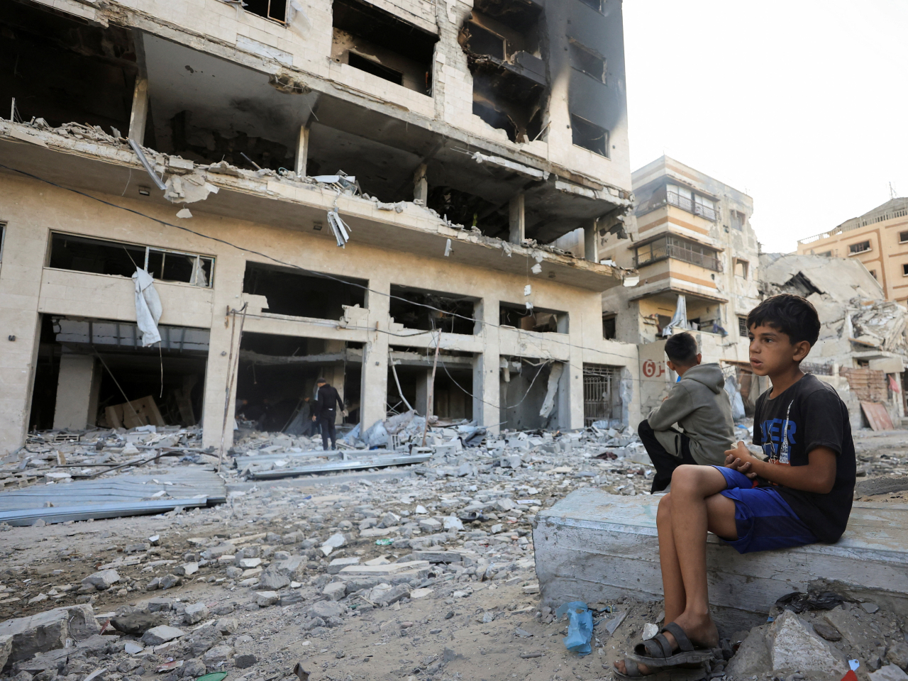 At least seven Palestinians were killed in the airstrike on a Gaza City building that targeted Hamas' armed wing chief Izz al-Din al-Haddad. Photo: Reuters