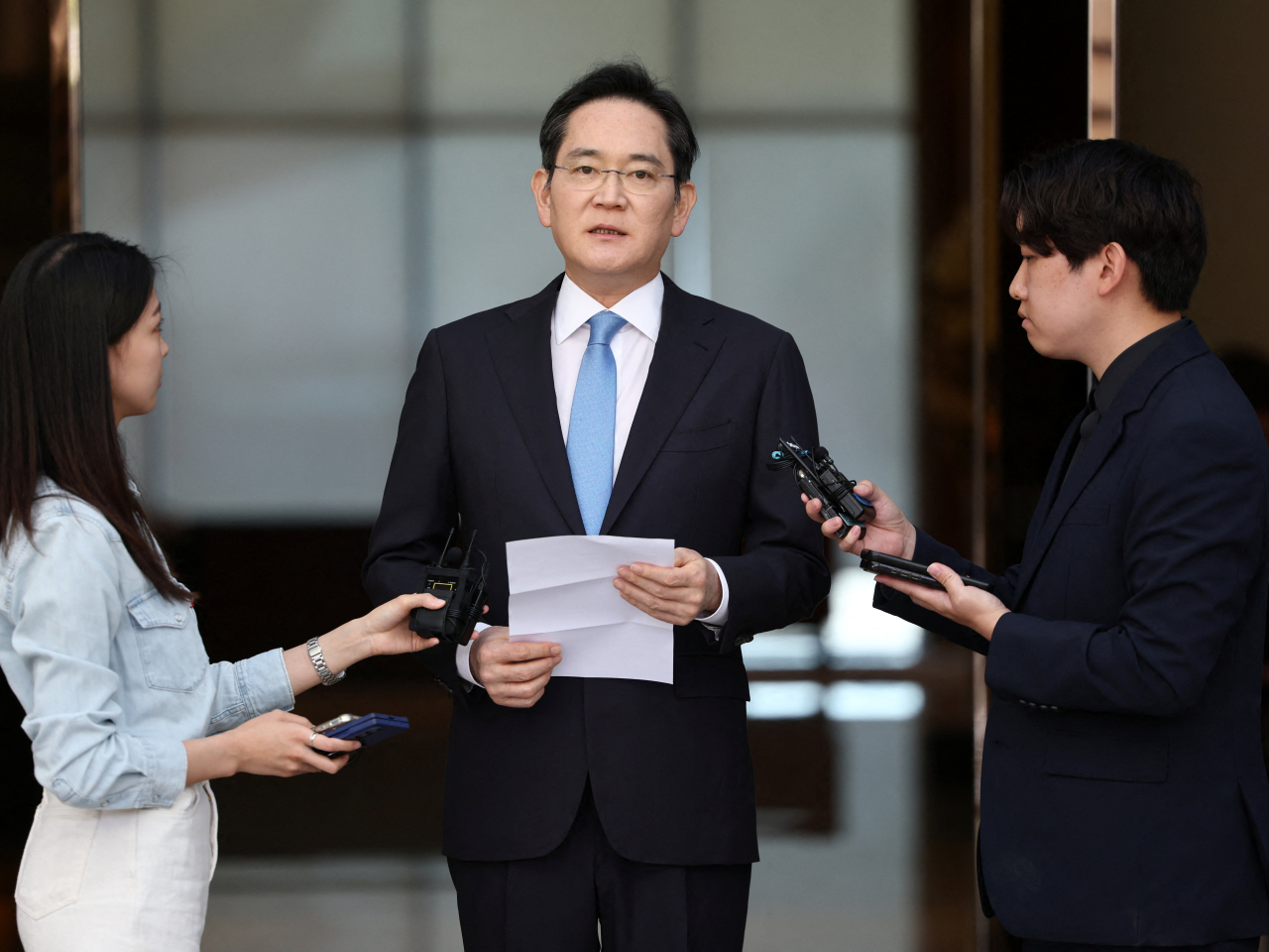 李在鎔昨日呼籲勞方重返談判桌。（路透社資料圖片）