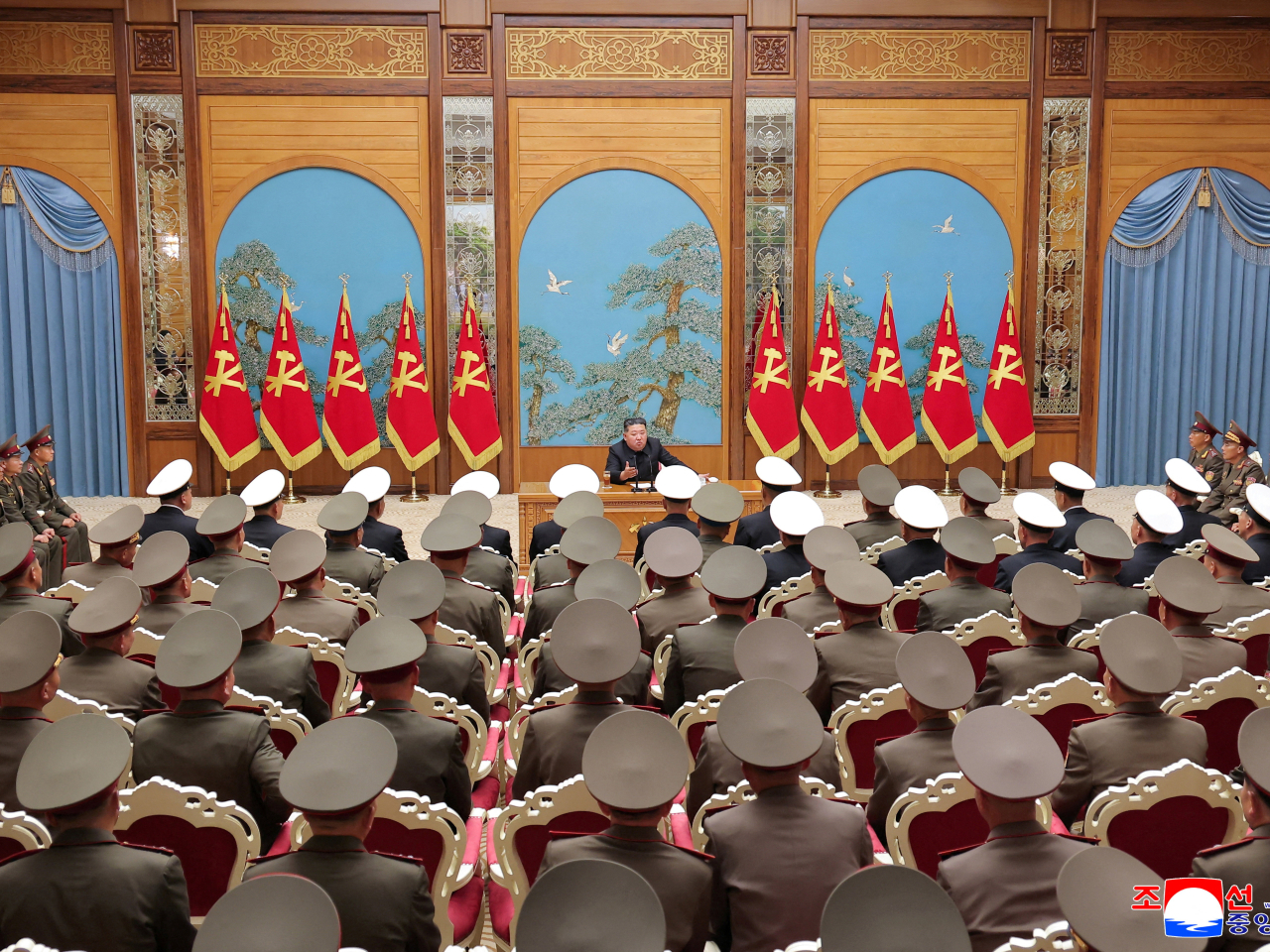 Kim Jong Un held a meeting on Sunday. Photo: Reuters