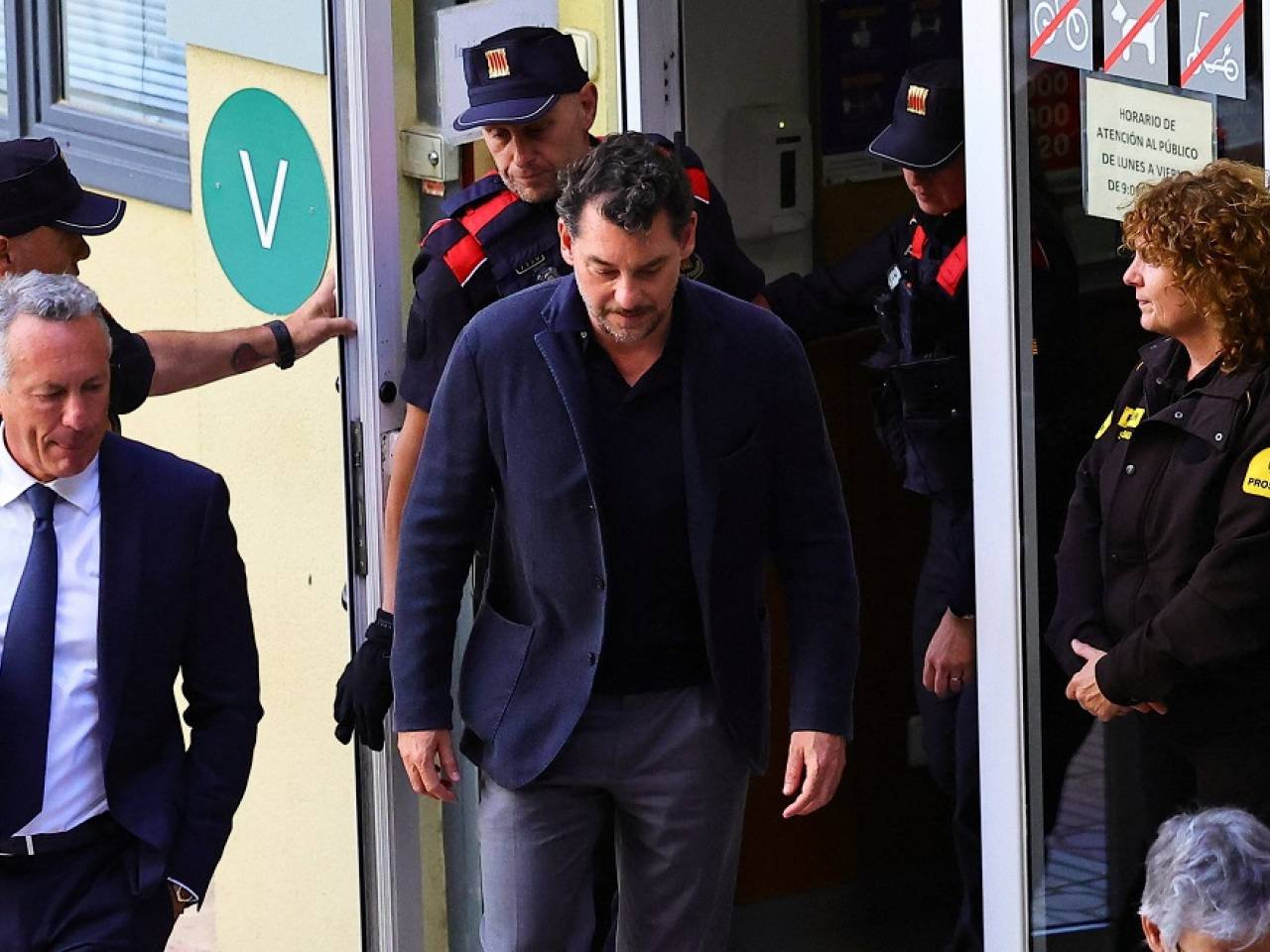 Jonathan Andic left the court after posting bail of one million euros and being ordered not to leave Spain. Photo: Reuters