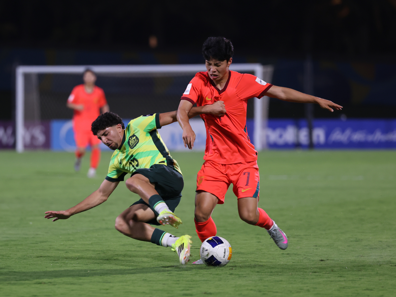 China booked their first U17 Asian Cup final appearance in over two decades after blanking Australia 2-0. Photo: Xinhua